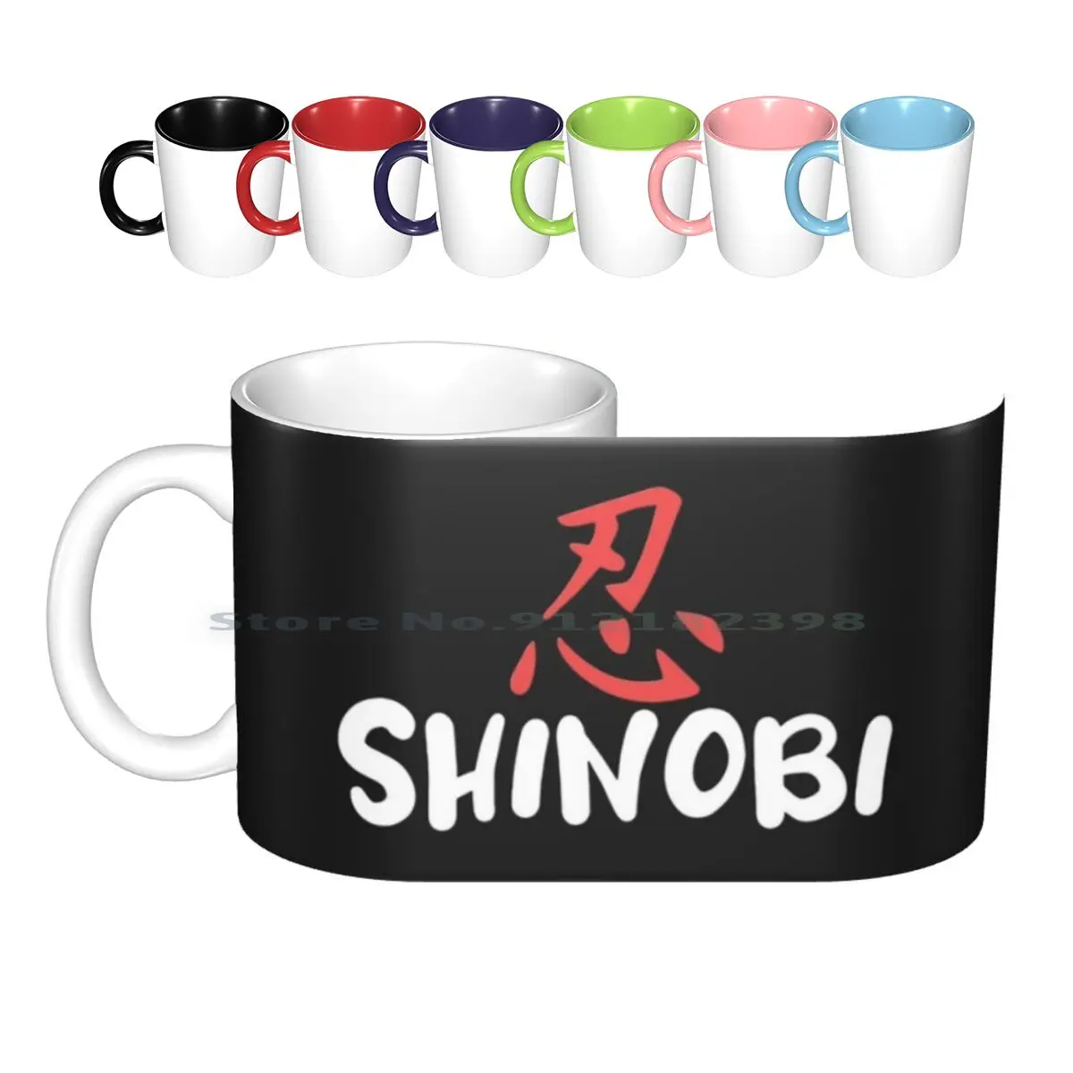 Shinobi Ceramic Mugs Coffee Cups Milk Tea Mug Shinigami Bleach Anime Manga Zangetsu Death Note Demon Death Note All Shinigami