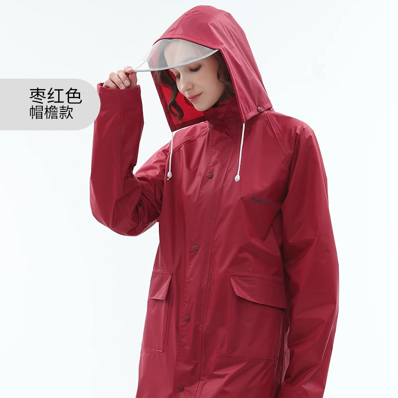 Single Long Raincoat Systemic Rain Coat Coat Poncho Adult Hiking Outdoor Fashion Waterproof Raincoat Rain Jacket Rainwear Gear