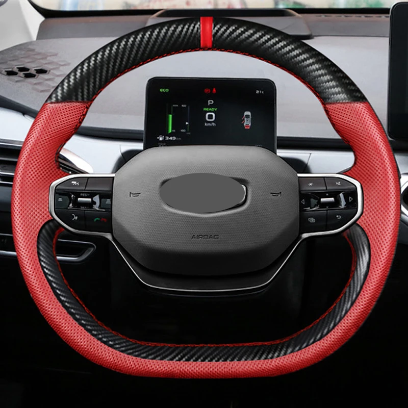 

Hand Sewn Steering Wheel Cover Steering Wheel Cover Sport Style For Geely Geometry C 2021 2022 Car Accessories