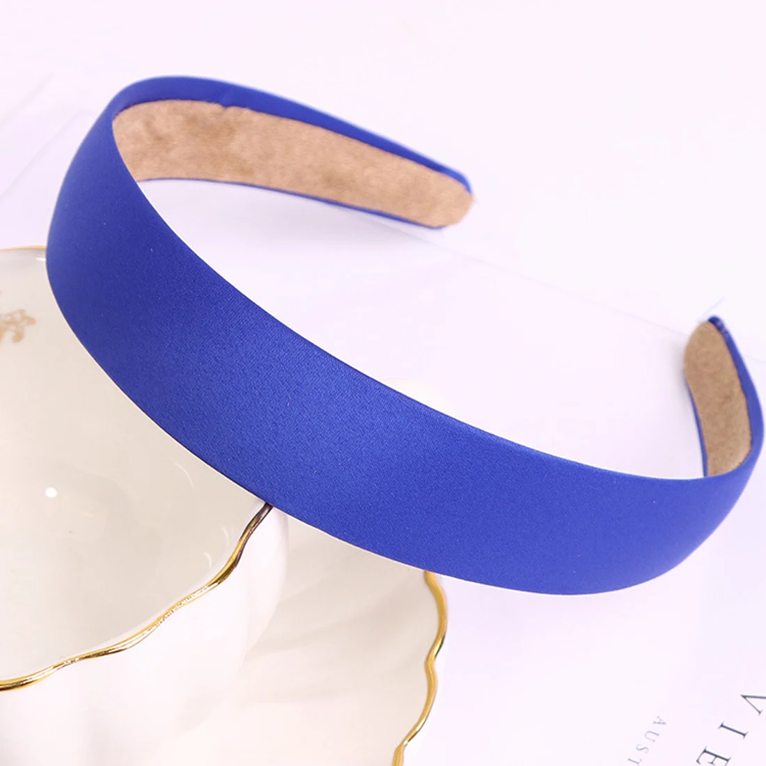 Lady Solid Satin Hair Band Plain Alice Hairband Bow Hoop 3cm Width Headbands 1.1 Inch Wide Hair Band Ribbon HeadBand