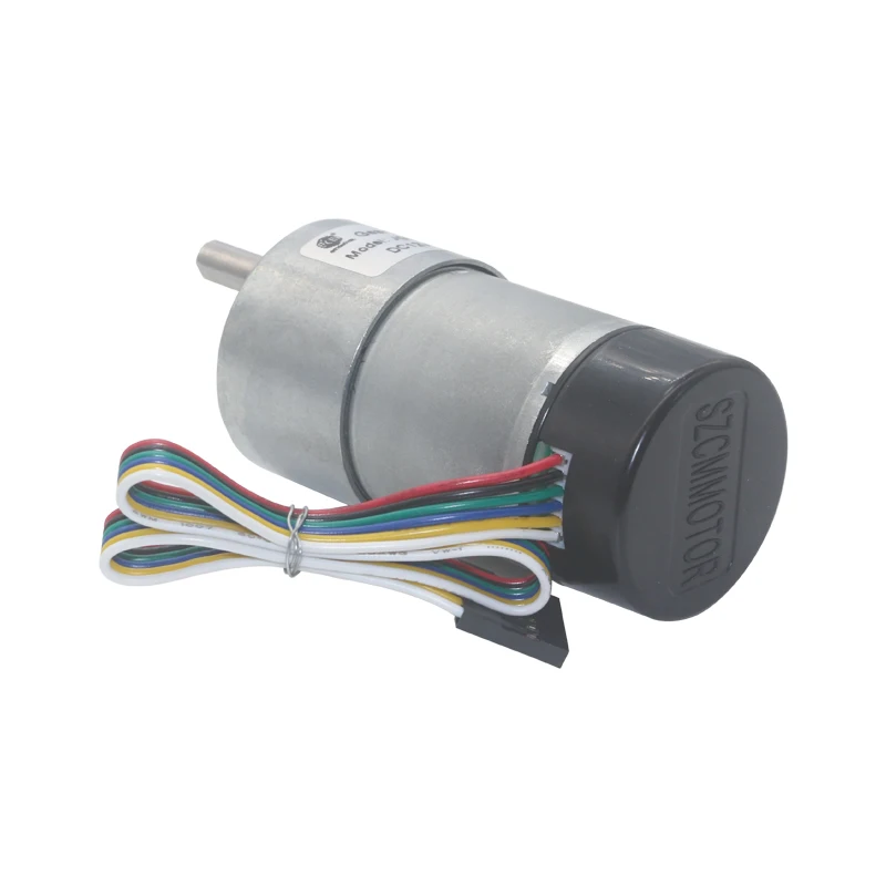 Imagem -05 - Motor de Engrenagem Caixa de Velocidades de 12v 24vdc 71600rpm 37 mm de Torque Alto Motor de Engrenagem de Eixo Ecêntrico com Câmara Hall Encoder Motores com Tampa Protetora