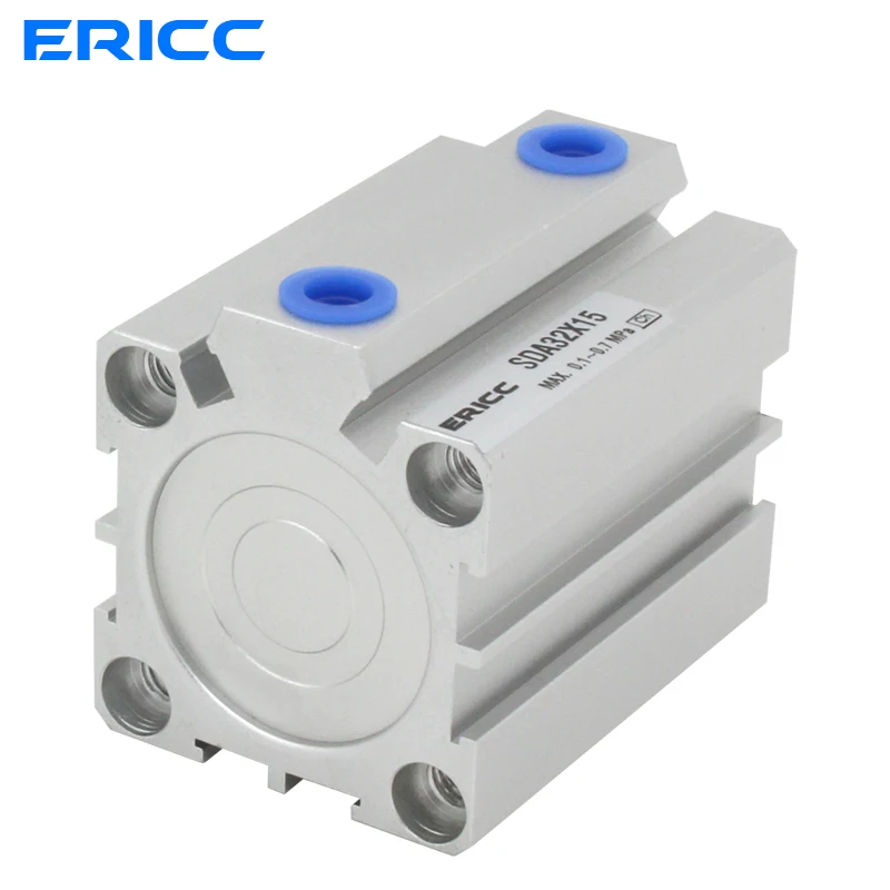 กระบอกลมซีรีส์ SDA ขนาด 16 20 25 32 40 50 63 มม. รูกระบอกสูบ ถึง 5 10 15 20 25 30 35 40 45 50 มม. ระยะชัก