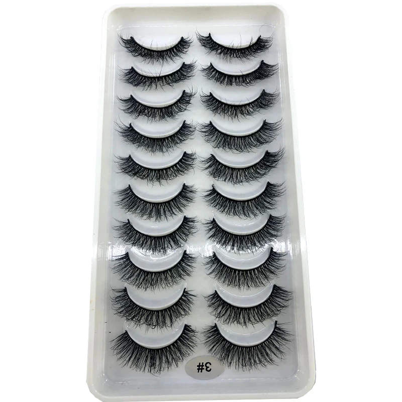 NEW 10 Pairs Natural False Eyelashes Fake Lashes Long Makeup 3d Mink Lashes Extension Eyelash Mink Eyelashes for Beauty maquiage