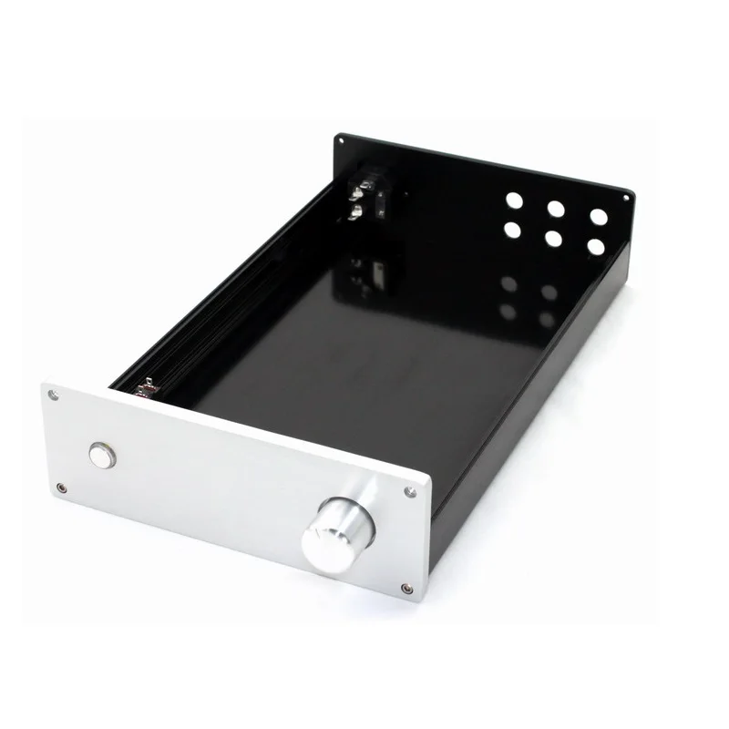 W190 H65 D315 DIY Anodized Aluminum Tube Amplifier Chassis Power Preamplifier Rear Class Case Headphone Amp Enclosure DAC PSU