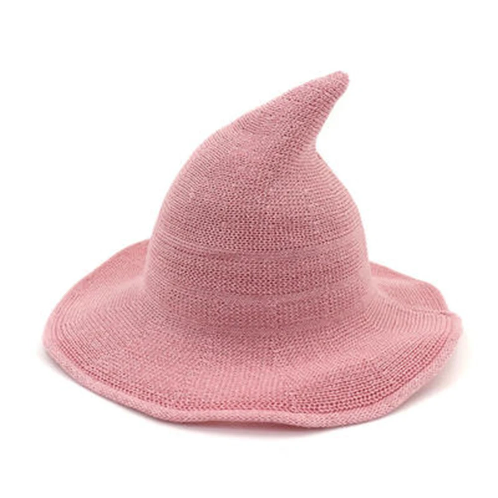 1pc Modern Halloween Witch Hat Woolen Women Lady Made From Fashionable Sheep Wool Halloween Party Hat Festival Party Hat