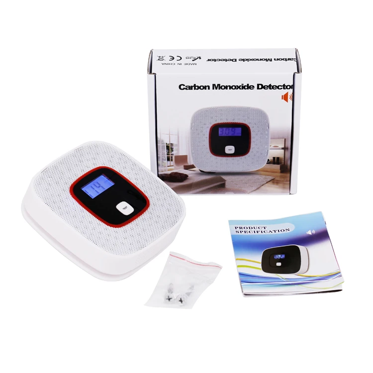 Lcd Co Koolmonoxide Gas Alarm Sensor Vergiftiging Rook Gas Tester Detector