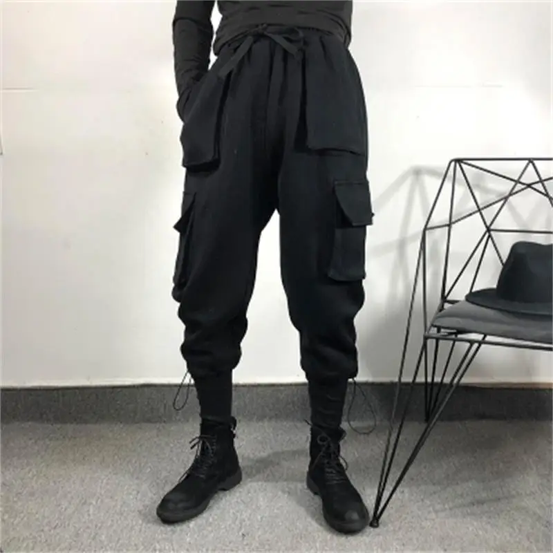 

Men's Cargo Pants Autumn/Winter New Multi-Pocket Harajuku High Street Korean Casual Loose Oversized Pants