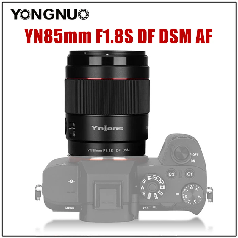 

Yongnuo 85mm F1.8 Camera Lens Full Frame With Fn Button YN85mm F1.8S DF DSM Lens For Sony E mount Camera AF MF Large Aperture