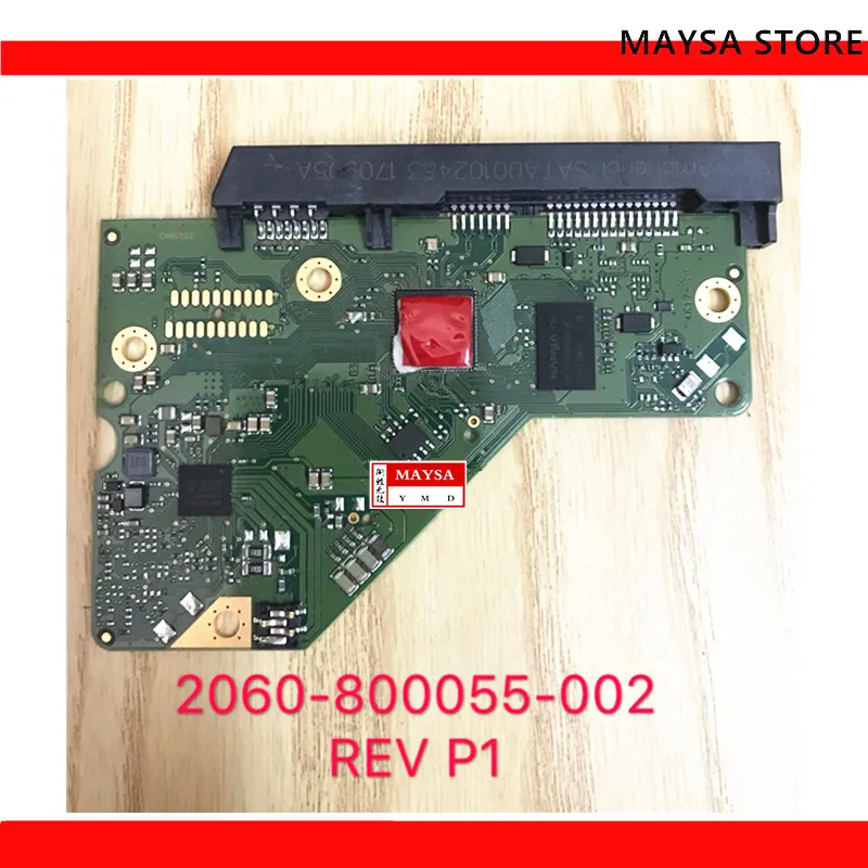 HDD PCB circuit board logic board 2060-800055-002 REV A/P1 for WD 3.5 SATA hard drive repair data recovery