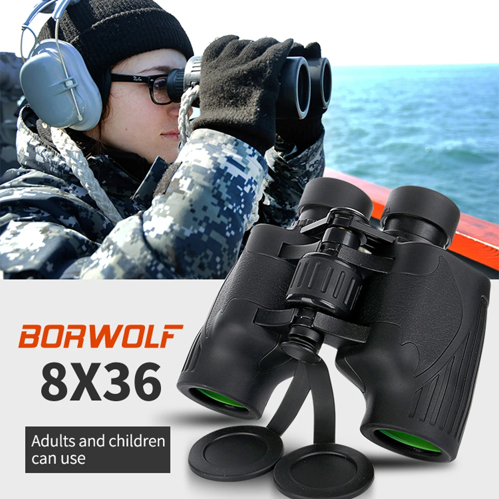 

Borwolf Binoculars 8X36 Hight Definition waterproof Military Telescope for Bird watching Hiking Hunting Sport