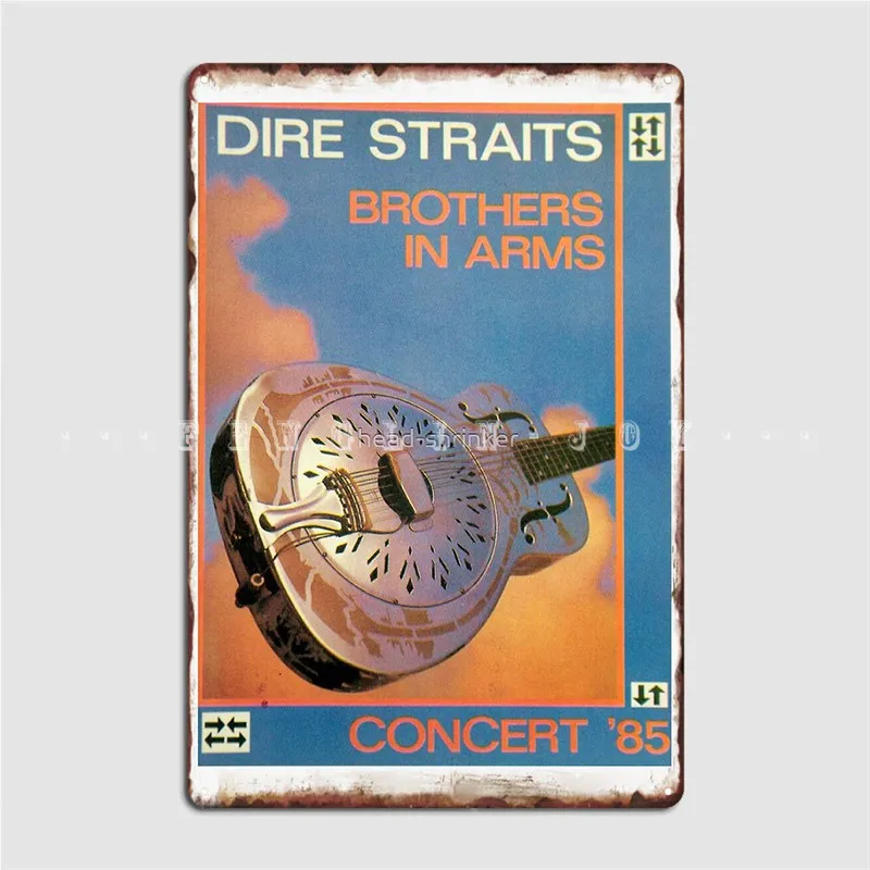 Dire Straits In Concert 1985 Poster Metal Plaque Plaques Classic Club Bar Cinema Kitchen Tin Sign Posters