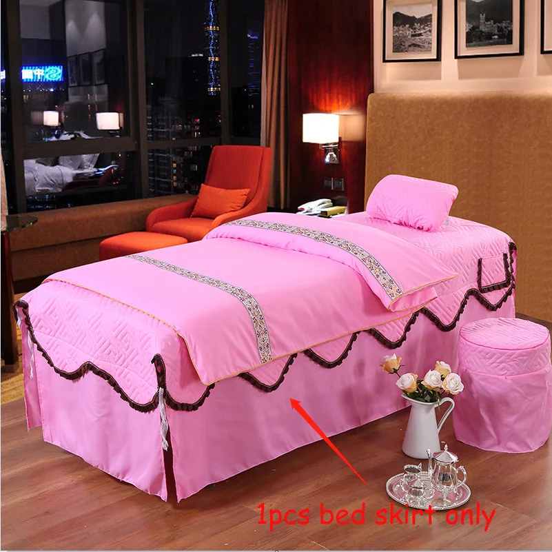 Skin-Friendly Bed Cover for Beauty Salon, Massage Table Sheet, Full Cover Skirt with Hole, Bed Sheet, SPA Bedspread, with hole