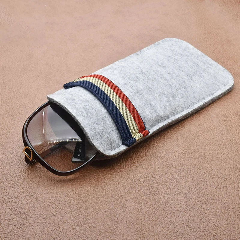 2020 New Luxury Reading Glasses Bag Eco Friendly Felt Eyeglass Pouch Travel Portable Sunglasses Soft Case