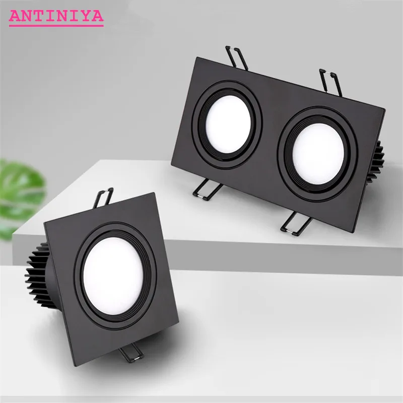 Dimmable Recessed Anti Glare LED Downlights 9W/12W/15W/18W/24W/30W COB Ceiling Lamps Spot Lights AC90~260V For Home illumination