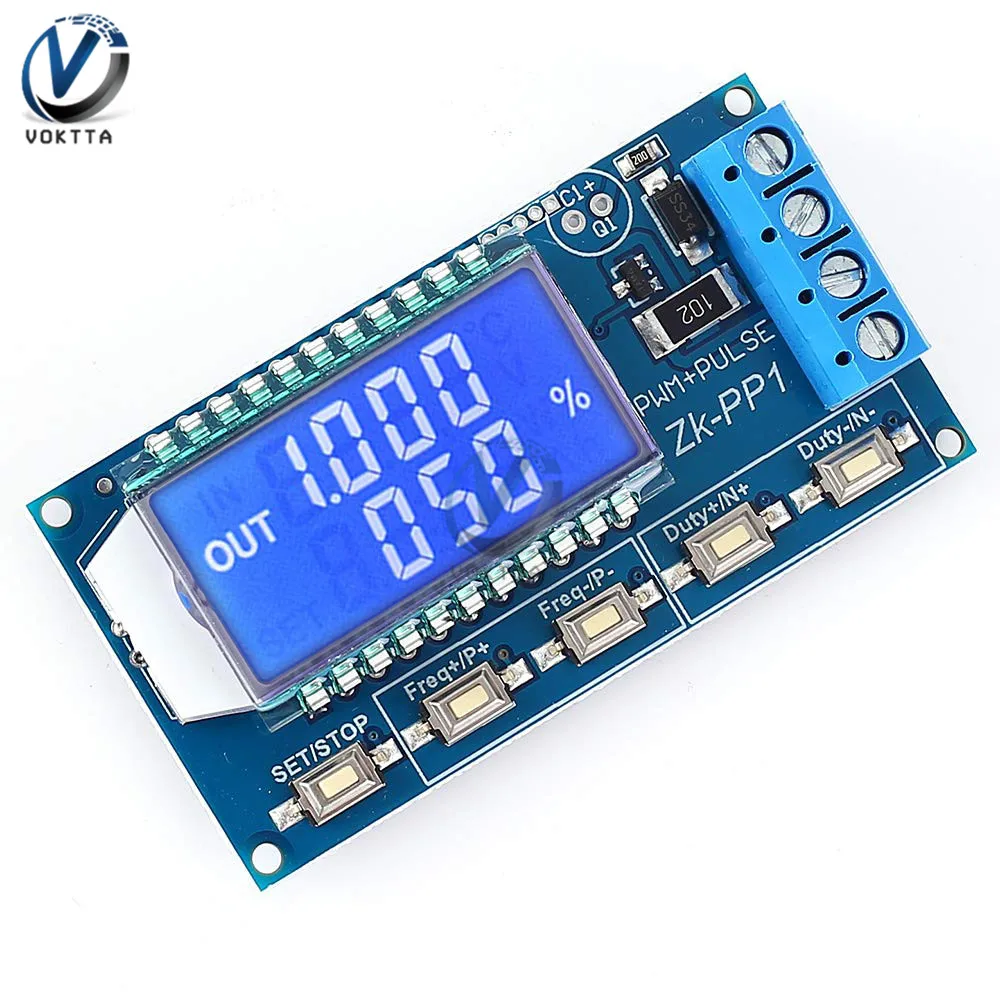 3.3 -30V PWM Pulse Number Frequency Duty Cycle Adjustable Signal Generator Module LCD Display Square Wave Rectangular Wave