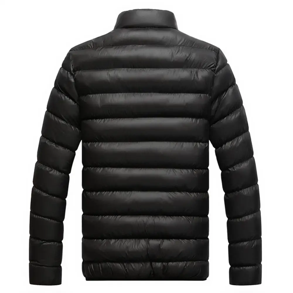 Autumn Winter Parkas Men Coat Warm Polyester Fibre Jacket Men Stand Collar Down Jacket Coat Plus Size men Outerwear veste homme