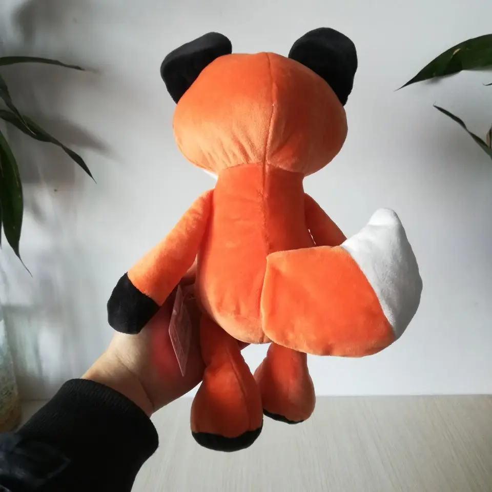 Grand jouet en peluche de 35cm, joli renard de dessin animé, poupée douce, oreiller, cadeau de noël s2415