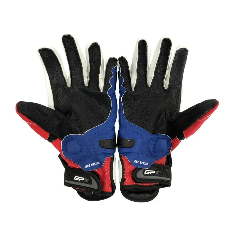 Leather Motorcycle Gloves Full Finger Carbon Fiber Anti-fall Screentouch Cycling Tactical Motocross Guantes Moto