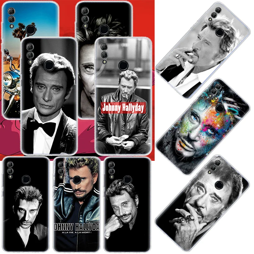 Johnny Hallyday Music Black Phone Case For Huawei Honor 50 20 Pro P Smart Z 2021 Y5 Y6 Y7 Y9 10i 9 Lite 9X 8A 8S 8X 7S 7X 7A Cov