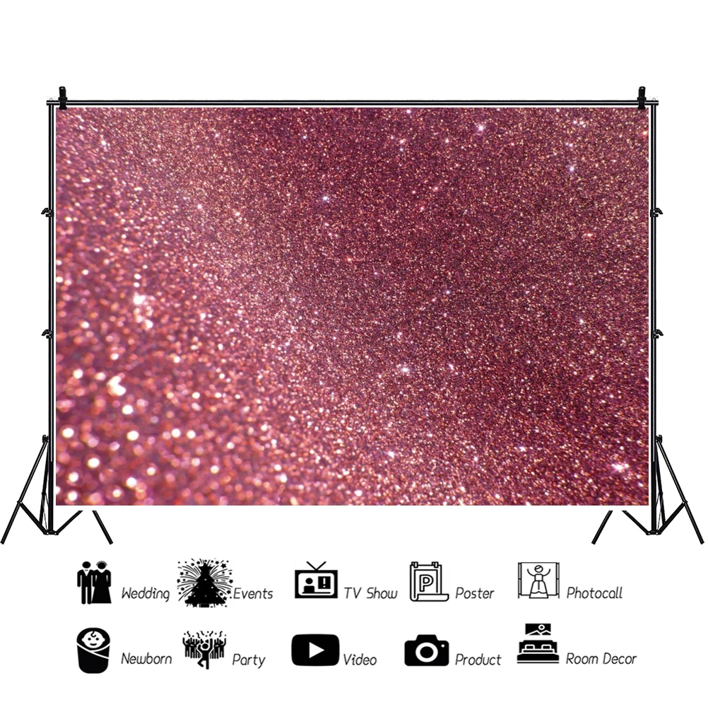 Yeele عيد ميلاد بريق تألق ضوء خوخه الطفل حفلة التصوير خلفية التصوير الديكور خلفيات للصور استوديو