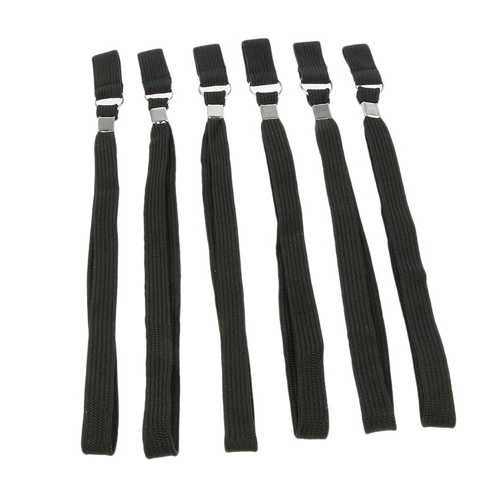 6pcs Black Wrist Straps Hand Wristband Crutch Cane Ropes for Hiking Walking Pole Sticks Accessories