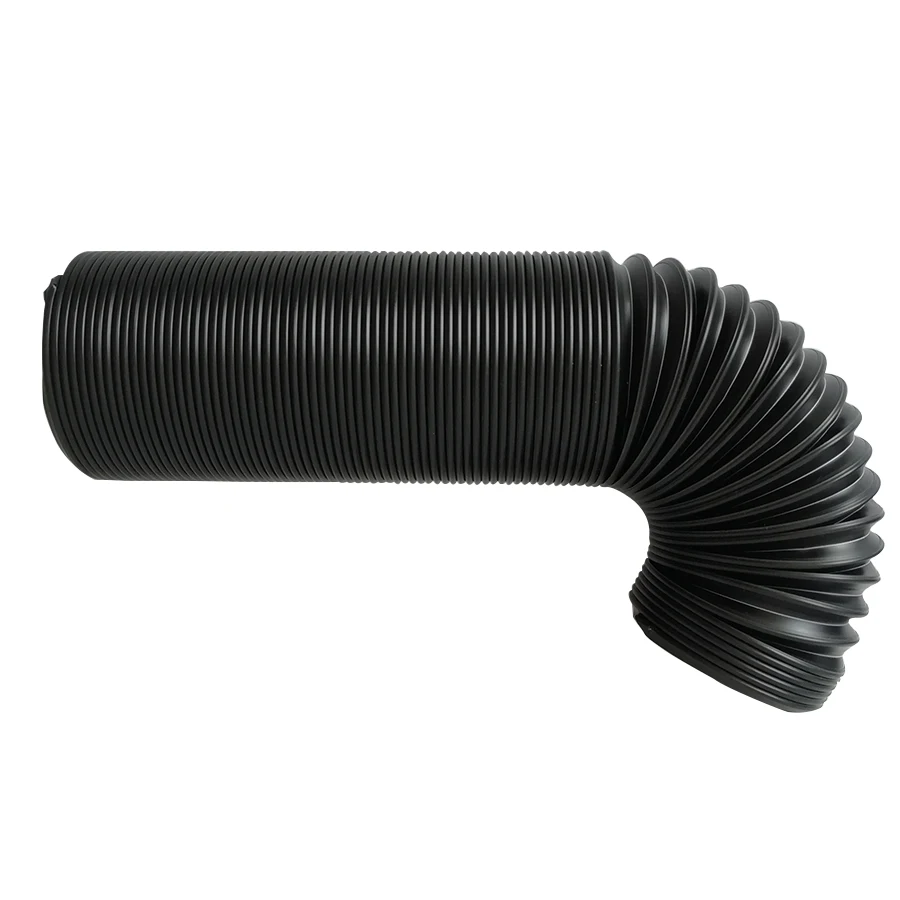 Black Adjustable Flexible Vehicles Cold Air Intake Pipe Inlet Hose Tube 1m 80mm