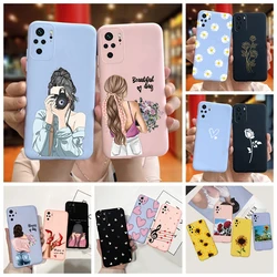 Beautiful Girl Flower Case For Xiaomi Redmi Note 10 10S Note10 Pro Soft Silicone Phone Case Back Cover For Redmi Note 10 5G 4G