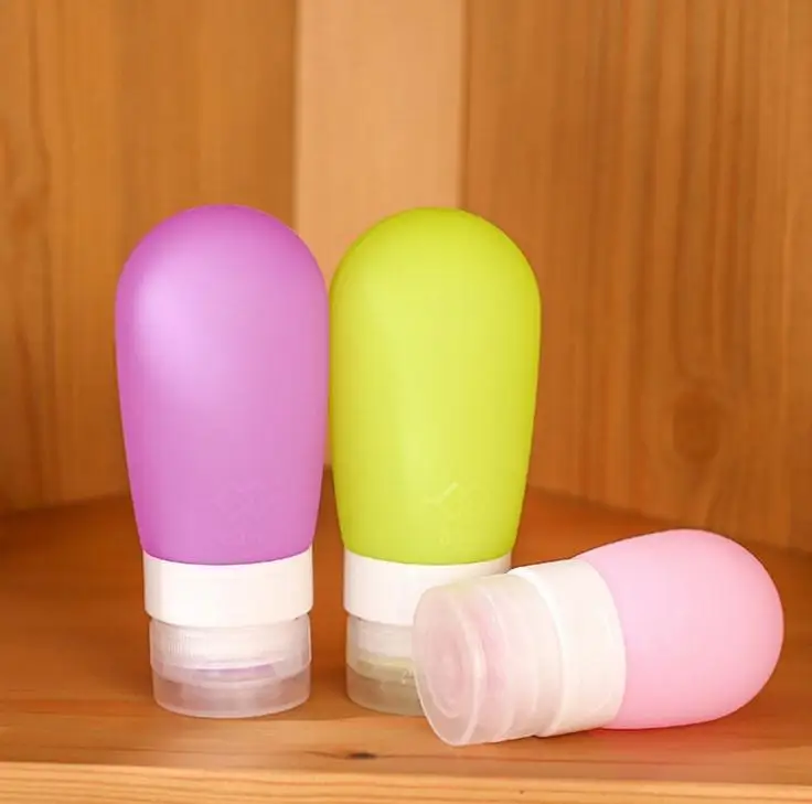 100pcs 38ml 60ml 80ml Empty Silicone Travel Packing Press Bottle For Lotion Shampoo Bath Container Portable Bottle Wholesale