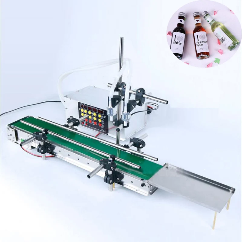 Automatic Water Milk Liquid Filling Machine Automatic Conveyor Belt Double Head Liquid Filling Machine