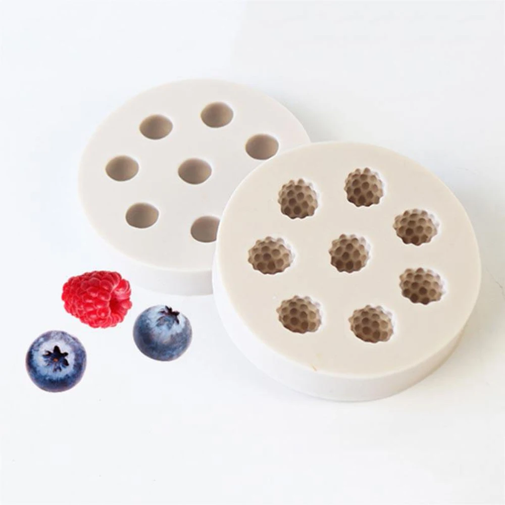 Formy silikonowe malinowe jagody DIY gliniana świeca żywica kremówka cukier czekolada pieczenie gumpaste gumpaste forma dekoracyjna M2628 — zdjęcie 3