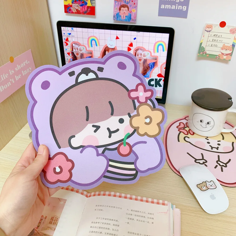 وسادات ماوس كاواي مقاس 19 × 22 سنتيمتر للبنات ، غير قابلة للانزلاق ، سطح مكتب كرتوني لطيف ، وسادات أكواب ، حصيرة مقاومة للماء ، ديكور منزلي ومكت...