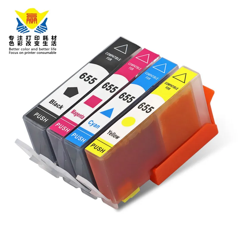 outlets Compatible 655 Ink Cartridge Replacement for HP655 for deskjet 3525 5525 4615 4625 4525 6520 printer