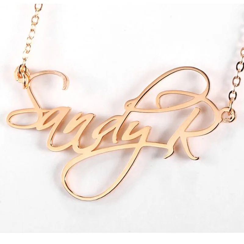 

Wholesale 2020 new trend Personalized Name Necklace, 925 Women Necklace name Pendant Necklace,HL Scriptina Font Necklace