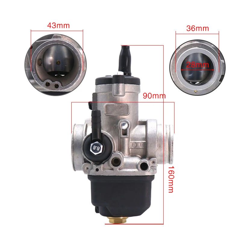 ZSDTRP Carburetor Dellorto PHBH 28BS 4T R3311 for KART ARIA Manual Universal Motors