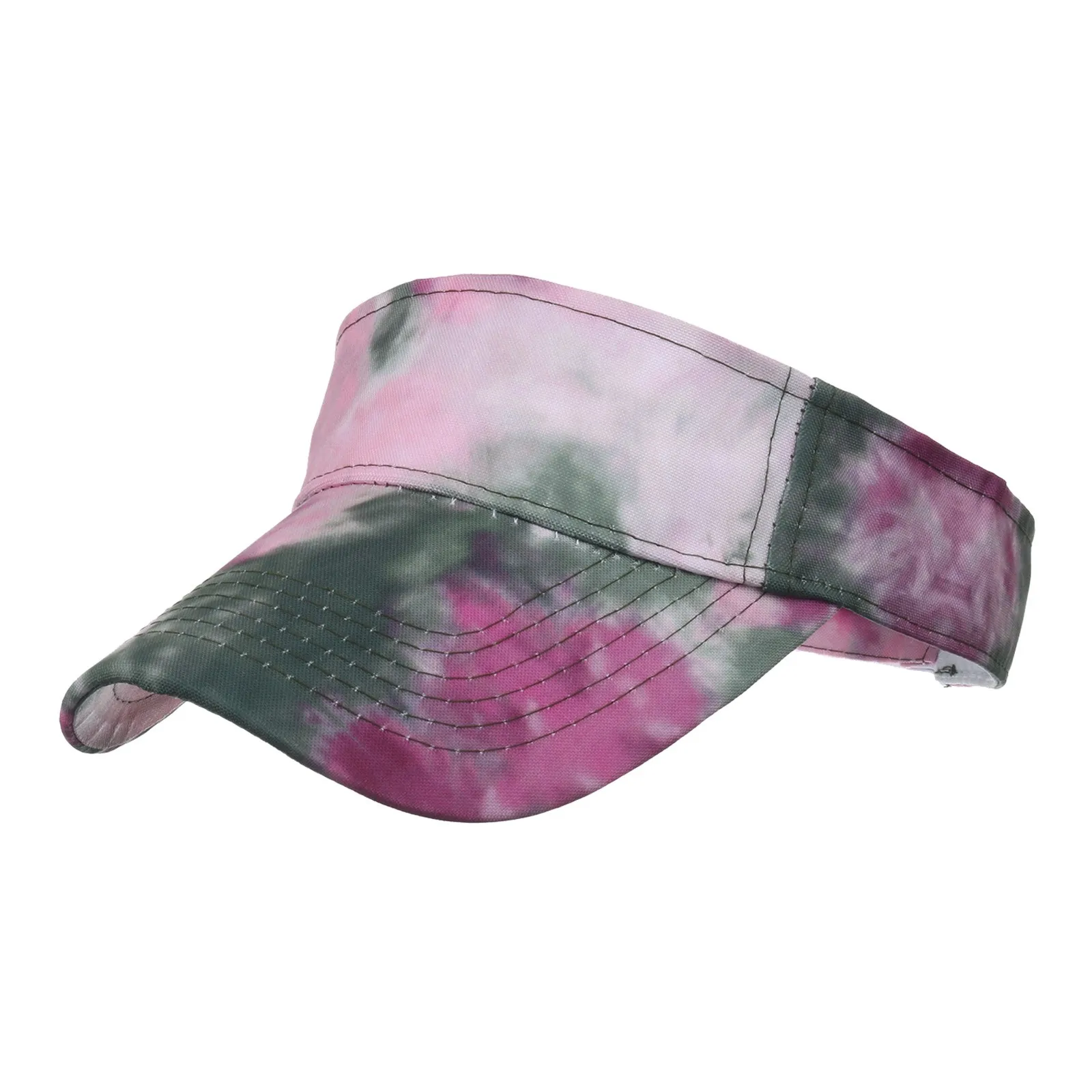 Tie Dye Visor Hat Summer Women\'s Golf Sun Hat Baseball Caps Adjustable Size Beanies Beach Breathale Empty Top Cap Sports Cap