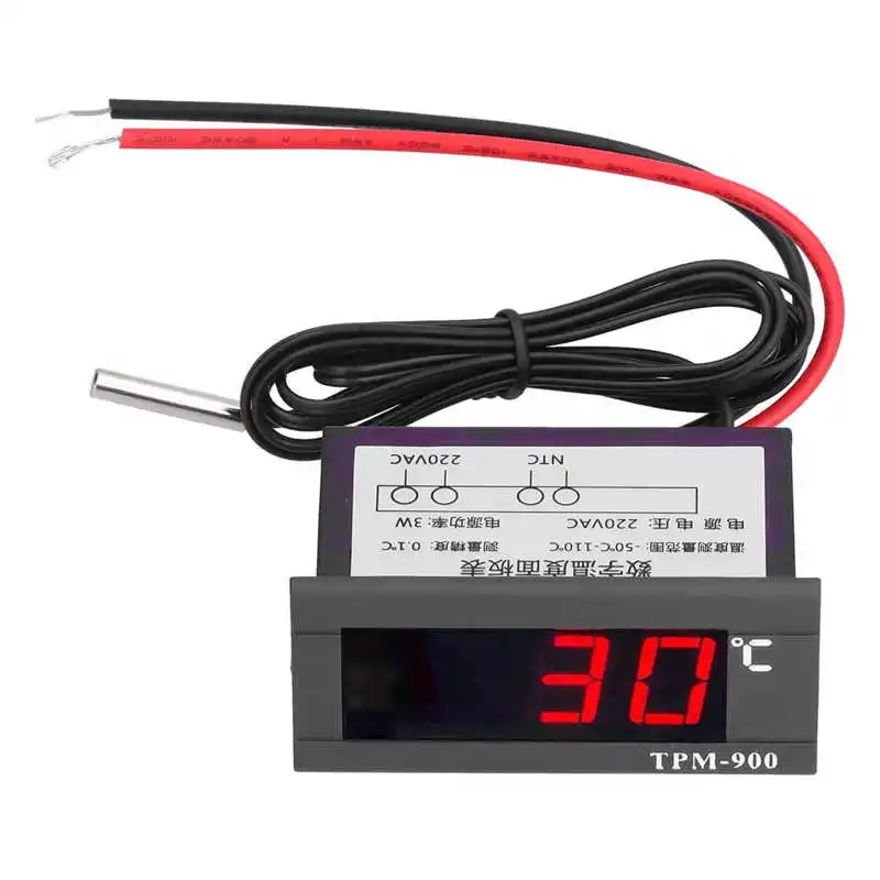 ZFX‑900 Digital Temperature Controller LED Panel Meter with Sensor Temperature Controllers for Refrigeated Cabinets 220V