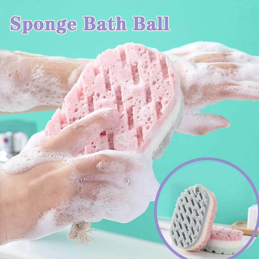 Bola de baño de esponja para todo el cuerpo, cepillo de masaje exfoliante, cepillo corporal, accesorios de baño