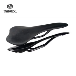 3K Full Carbon Fiber Bicycle Saddle, Road MTB Bike Seat, Matte Bike Cushion, 268*128mm, Cycling Parts