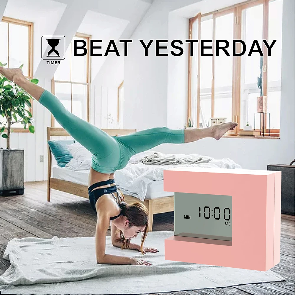 Digitale Kalender Wekker Met Indoor Thermometer & Countdown Timer Elektronische Vierkante Nachtkastje Horloge Modern Design
