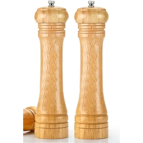 Leva House Levahouse 2 Pcs 18 cm Wooden Pepper Salt Mill Grinder