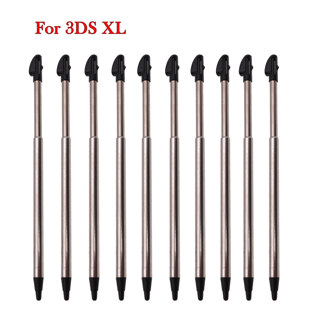 10pcs black Plastic Stylus Touch Screen Metal Telescopic Stylus Pen for Nintend 3DS XL LL New 2DS / 3DS LL XL For NDSL NDSi