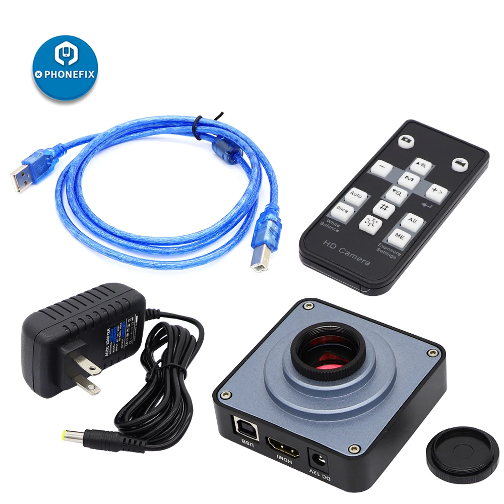 38MP HDMI Camera 1080P 60FPS Industry Video C-Mount Microscope HD Camera Phone PCB Repair Trinocular Stereo Microscope Camera