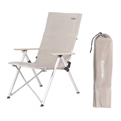 Naturehike Outdoor Folding Chair Aluminum Alloy Portable Adjustable Reclining Camping Fishing Beach Chair Leisure Deck Chair