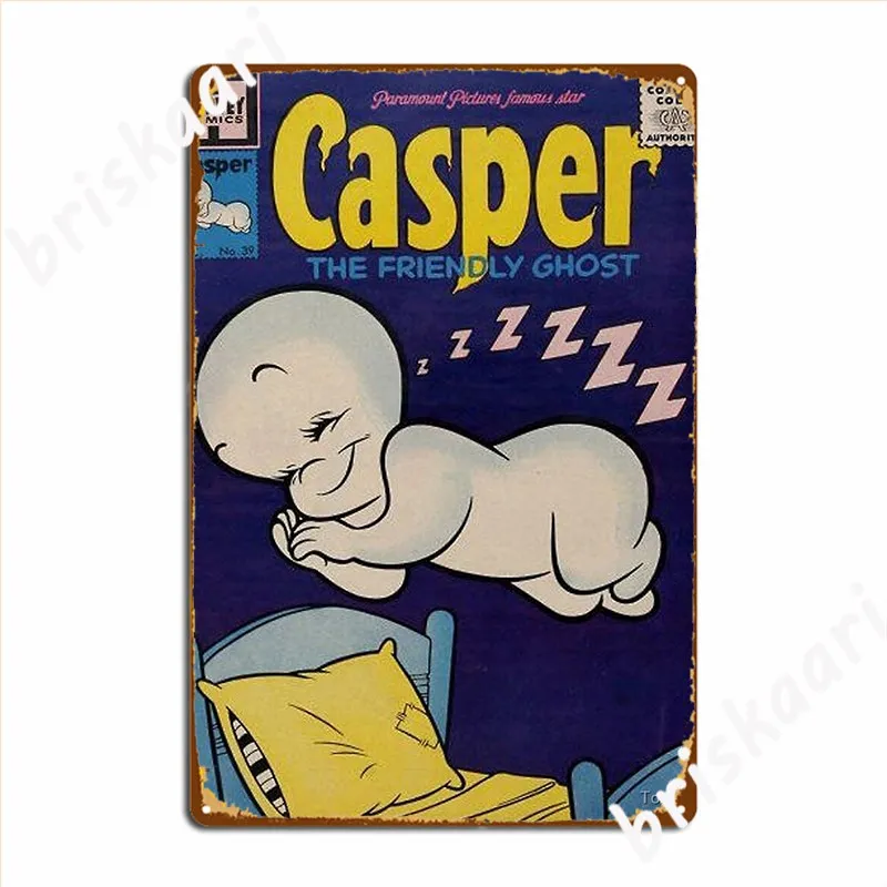 Casper The Friendly Ghost Poster Metal Plaque Cinema Kitchen Wall Plaque Cinema Retro Tin Sign Poster