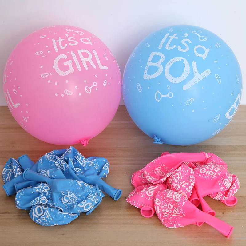 10pc/lot 12inch Baby Shower Balloons Its A Boy It's A Girl latex Balloons Children Birthday party decorations kid toys