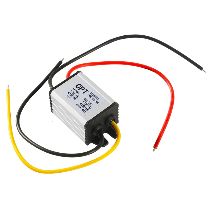 Car Power Buck Converter Voltage Regulator 12 V to 5V 6V 3A High Efficiency Water Converter Step Down Volt Power Module