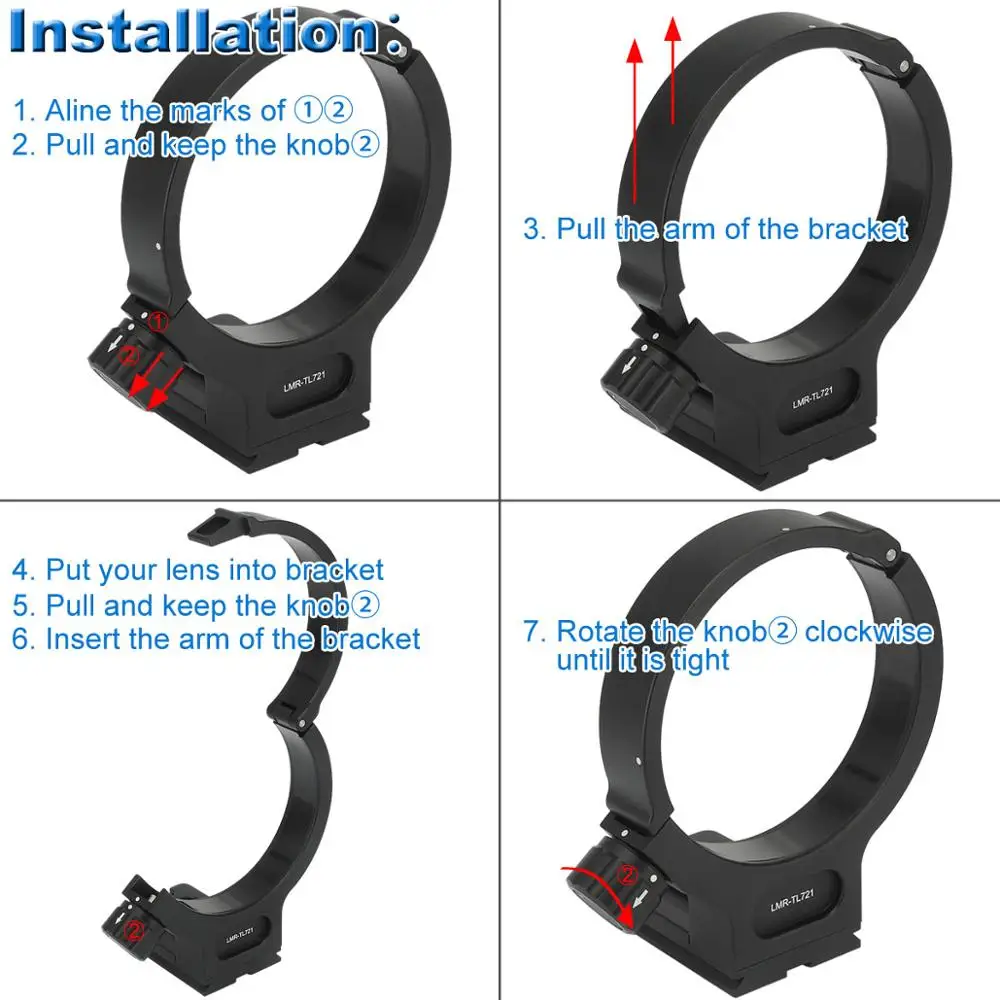 Haoge hg-LMR-TL721 Tripod Mount Ring per Tamron 70-210mm f/4 Di VC USD (Modello A034) lente