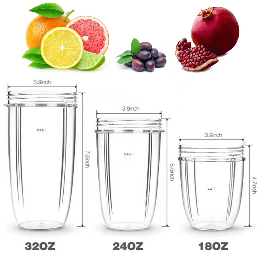 18/24/32oz Electric Juicer  Cup Mug For Nutribullet 900w 600w Replacement Bullet Juicer Home Restaurant Bar Juicer Cup