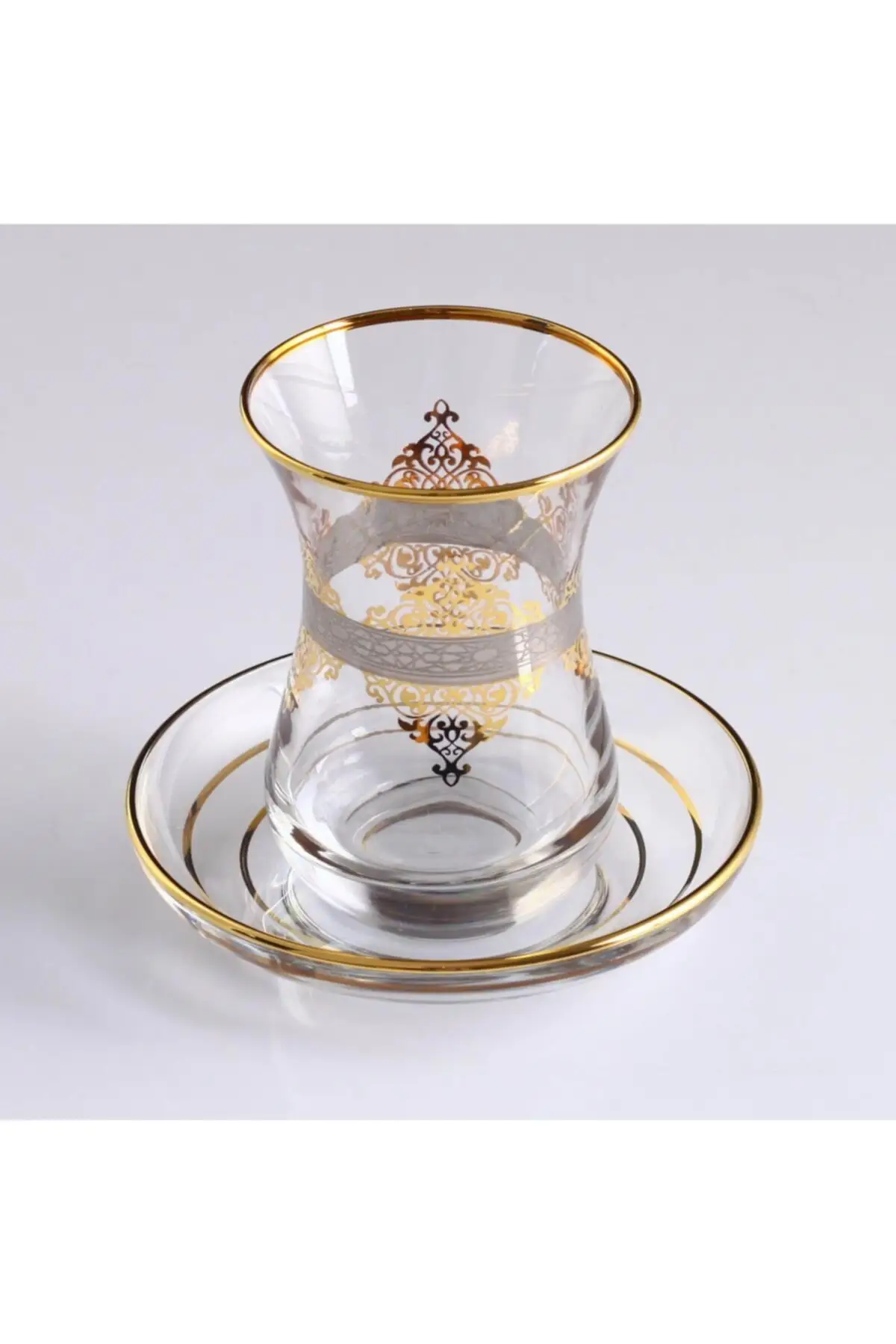 

Uras Nida Gold 6 Personality Decorative Tea Cup Pad English Tea Cup Glass Cup