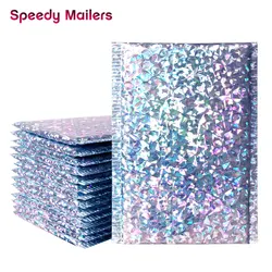 Speedy Mailers 10PCS Laser Silver Mailing Envelope Bags Waterproof Courier Bags Bubble Mailers Padded bubble Envelopes Bag